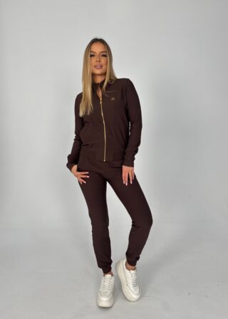 Brązowy dres Base (bluza + spodnie)